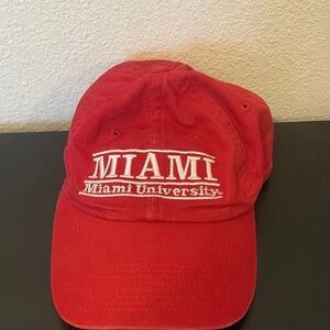 Miami University Ohio RedHawks NCAA Split Bar 3 Line Embroidered Hat - The Ga